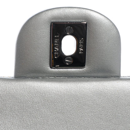 Chanel Lambskin Quilted Mini Flap Silver 7 of 9