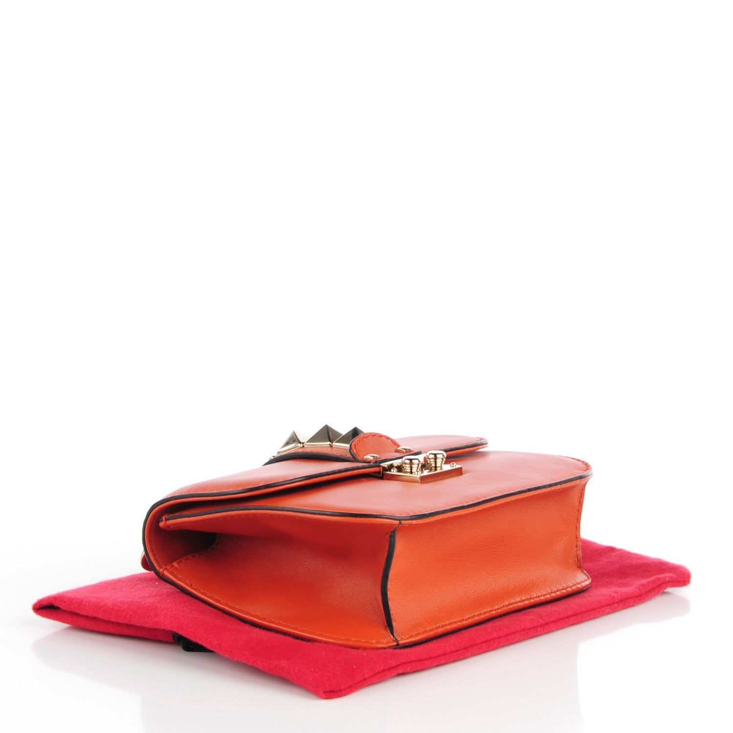 Valentino Garavani Vitello Small Glam Lock Rockstud Flap English Red 4 of 7