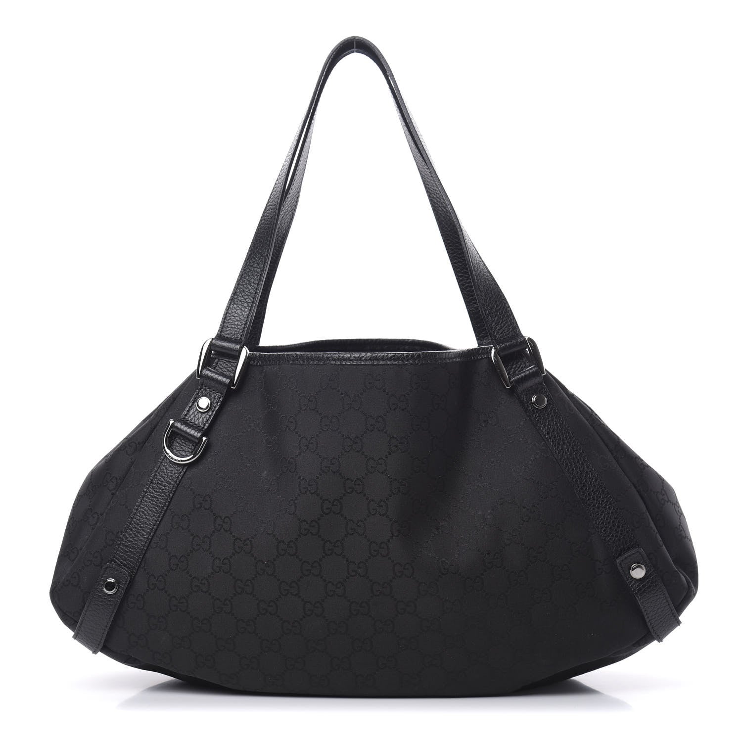 Gucci Nylon Monogram Medium Abbey Shoulder Bag Black 1 of 12
