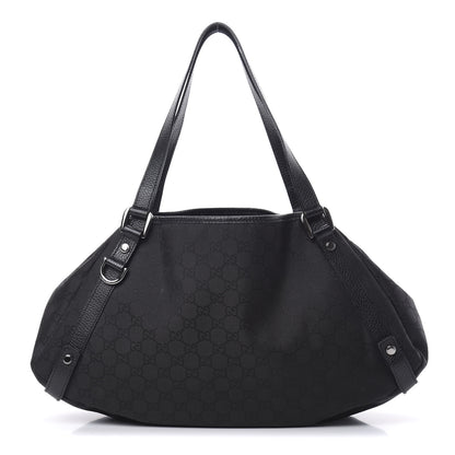 Gucci Nylon Monogram Medium Abbey Shoulder Bag Black 1 of 12