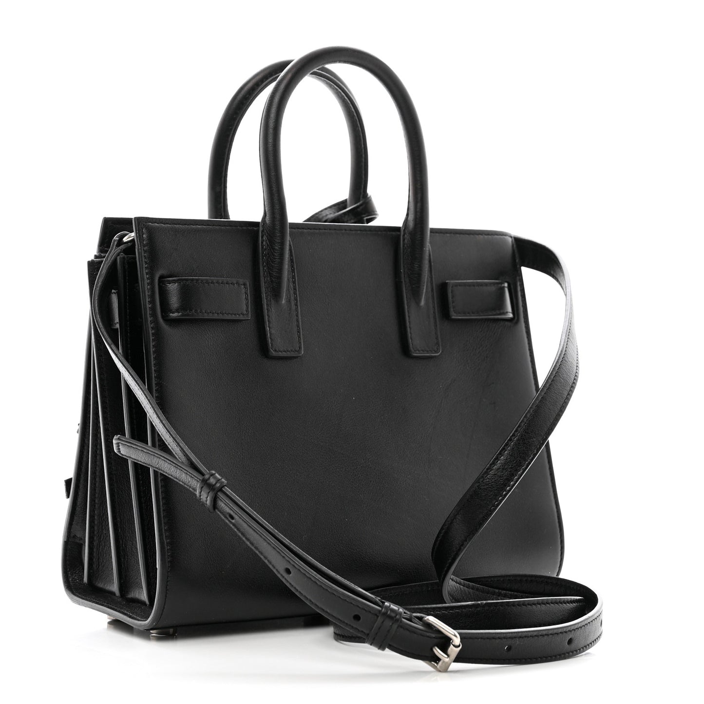 Calfskin Crystal Embellished Nano Sac de Jour Black