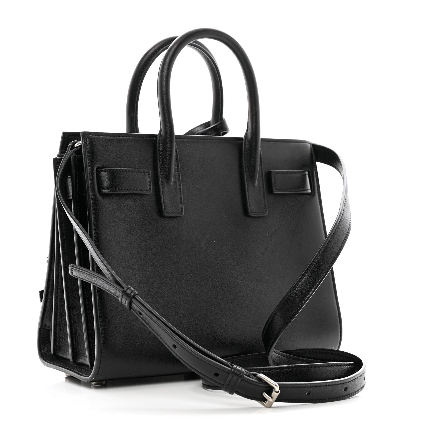 Saint Laurent Calfskin Crystal Embellished Nano Sac de Jour Black 3 of 10