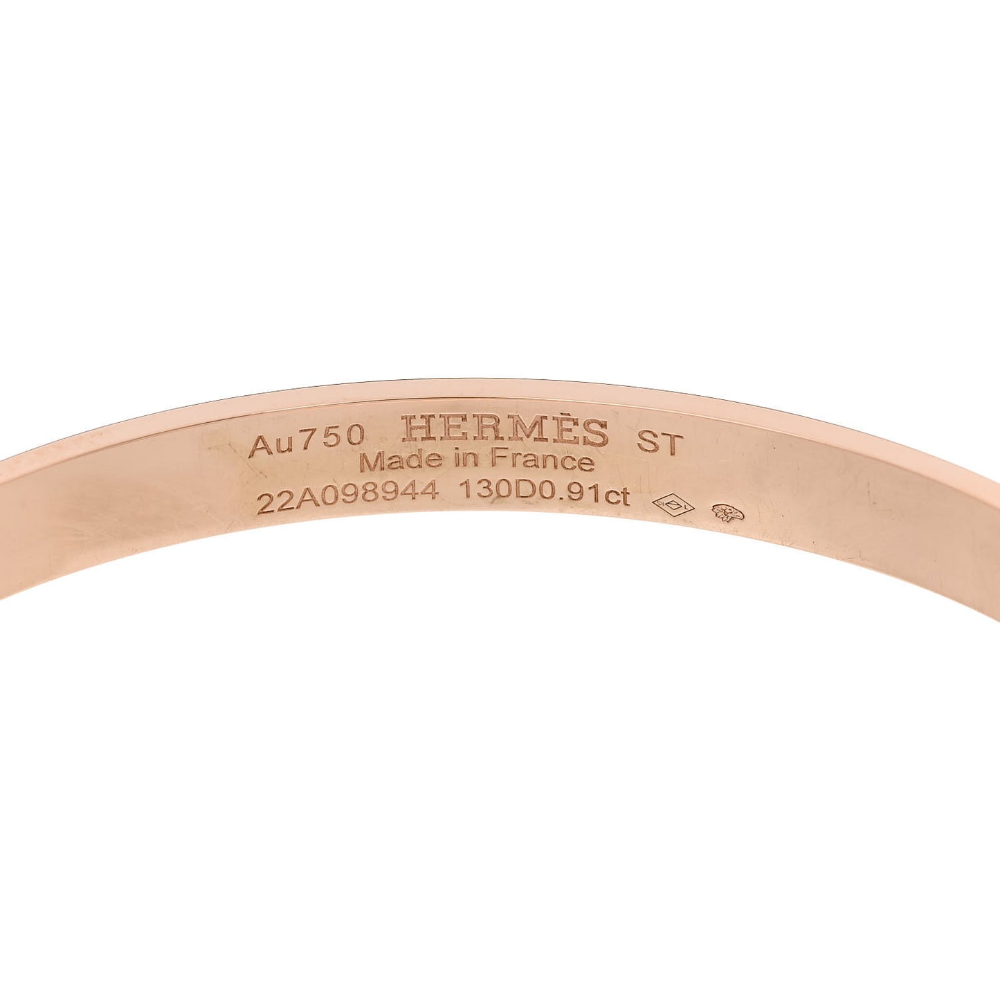 18K Rose Gold Diamond PM Collier De Chien Pave Bracelet ST