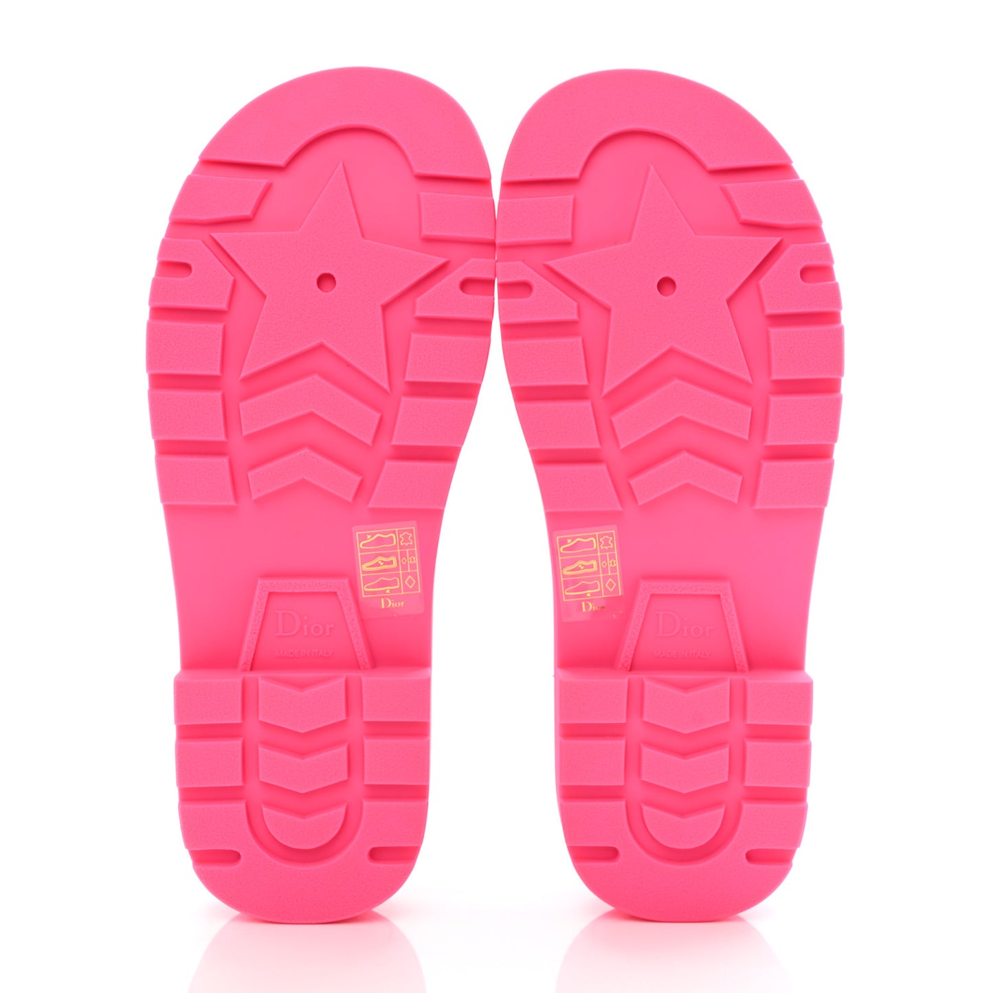Calfskin Diorquake Slide Sandals Fuchsia Flu 37