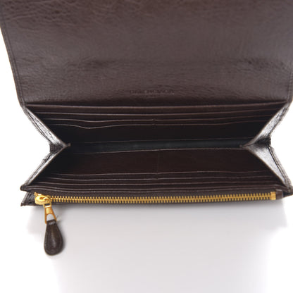 Balenciaga Agneau Giant 12 Gold Hardware Money Wallet Charbon 4 of 5