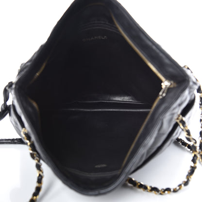 Chanel Lambskin Quilted Shopping Tote Black 5 of 13