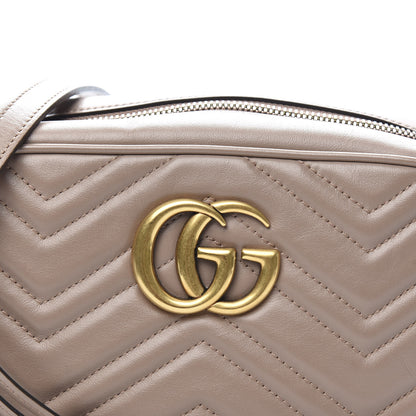 Gucci Calfskin Matelasse Small GG Marmont Chain Shoulder Bag Porcelain Rose 10 of 10