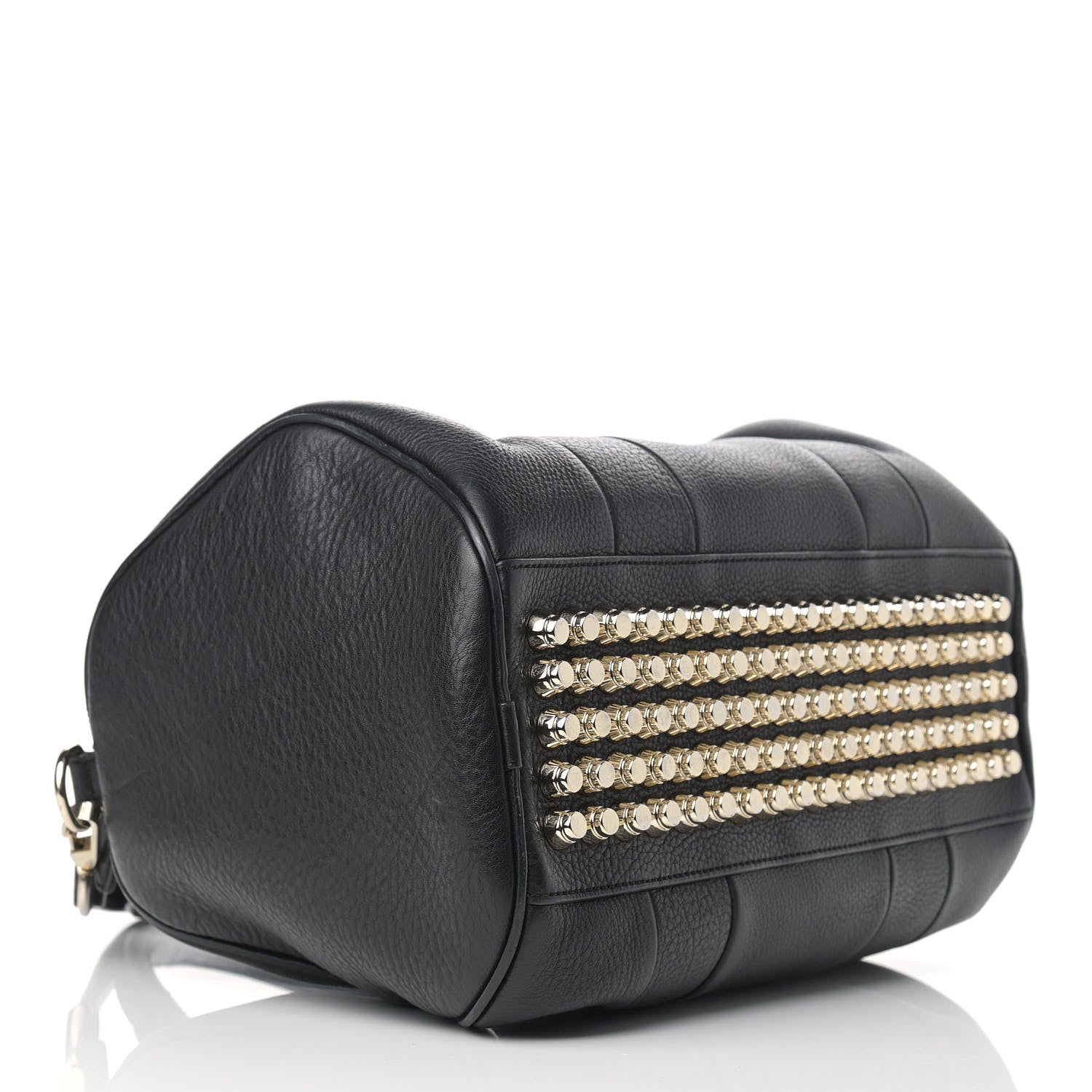 Alexander Wang Soft Pebbled Lambskin Rocco Black Pale Gold Hardware 3 of 7