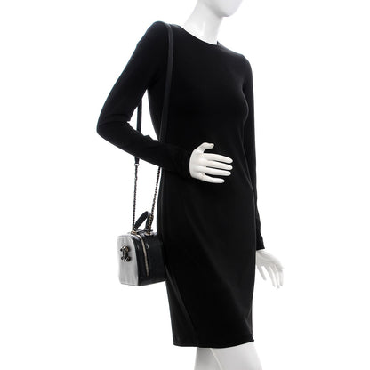 Chanel Shiny Calfskin Goatskin Small Coco Curve Vanity Bag Black 2 of 7