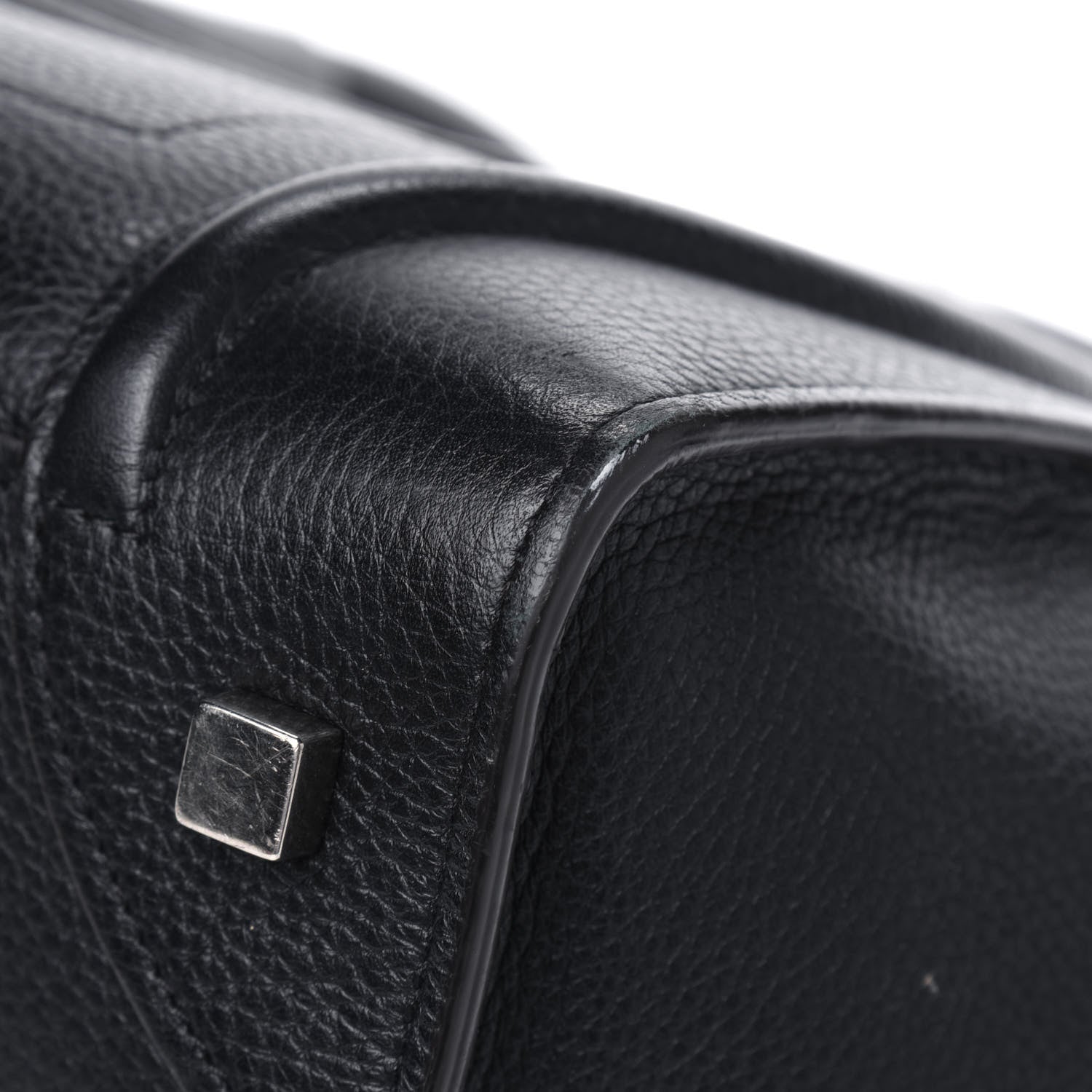 Celine Drummed Calfskin Mini Luggage Black 5 of 5
