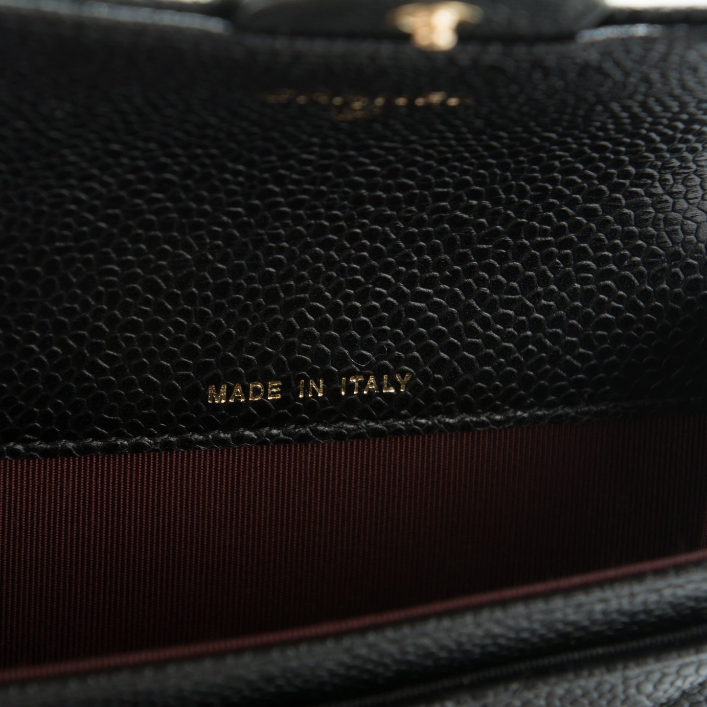 Caviar Quilted Flap Card Holder Black