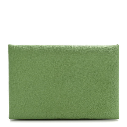 Hermes Chevre Mysore Calvi Card Case Vert Criquet 1 of 9