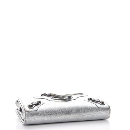 Balenciaga Agneau Classic Hardware Fold Wallet Gris Aluminum 4 of 11