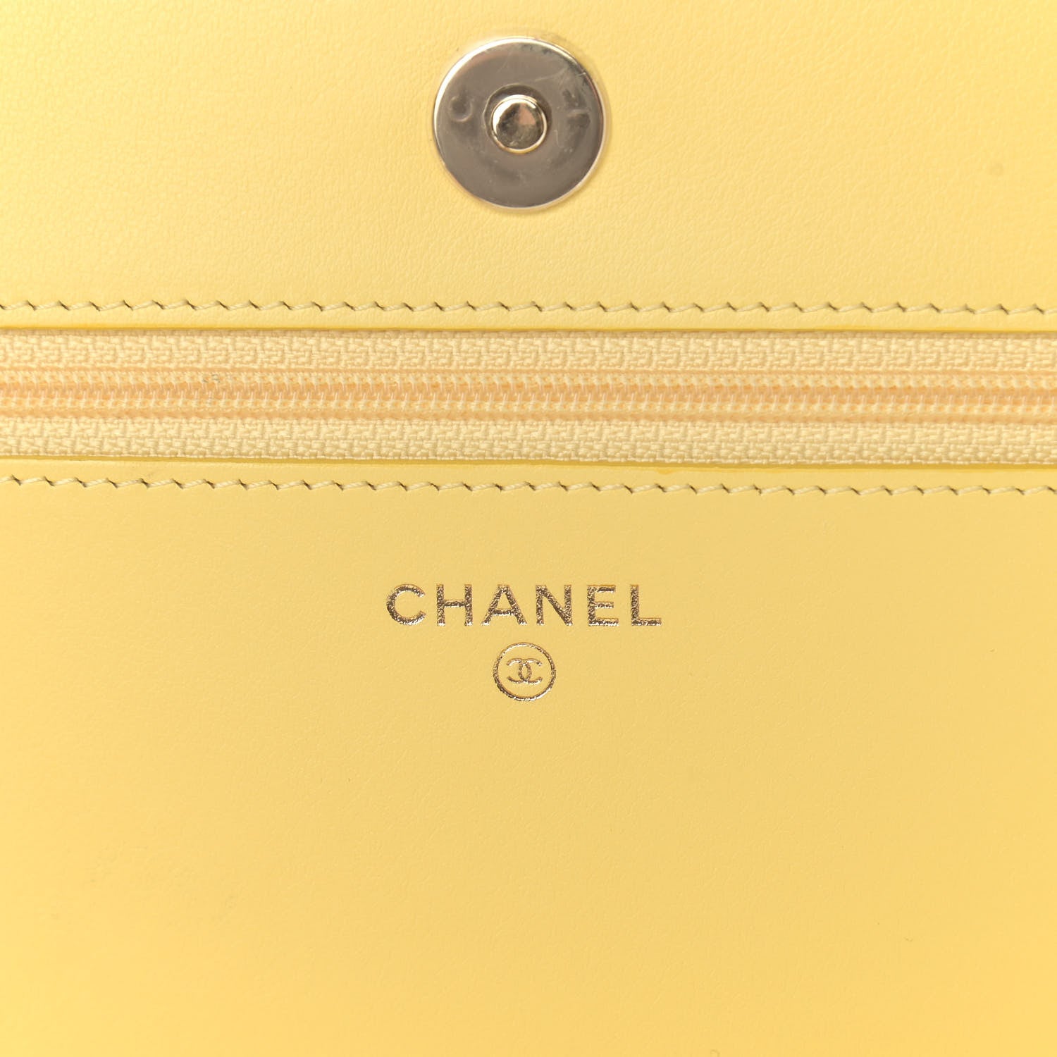 Chanel Caviar Chevron Quilted Boy Wallet On Chain WOC Yellow 6 of 11