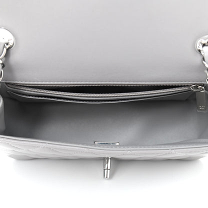 Chanel Lambskin Quilted Mini Rectangular Flap Grey 4 of 9