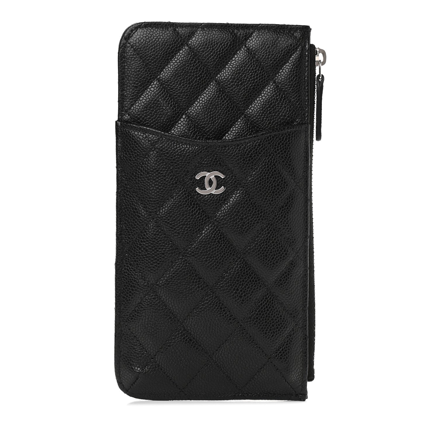 Caviar Quilted Classic iPhone Pouch Black