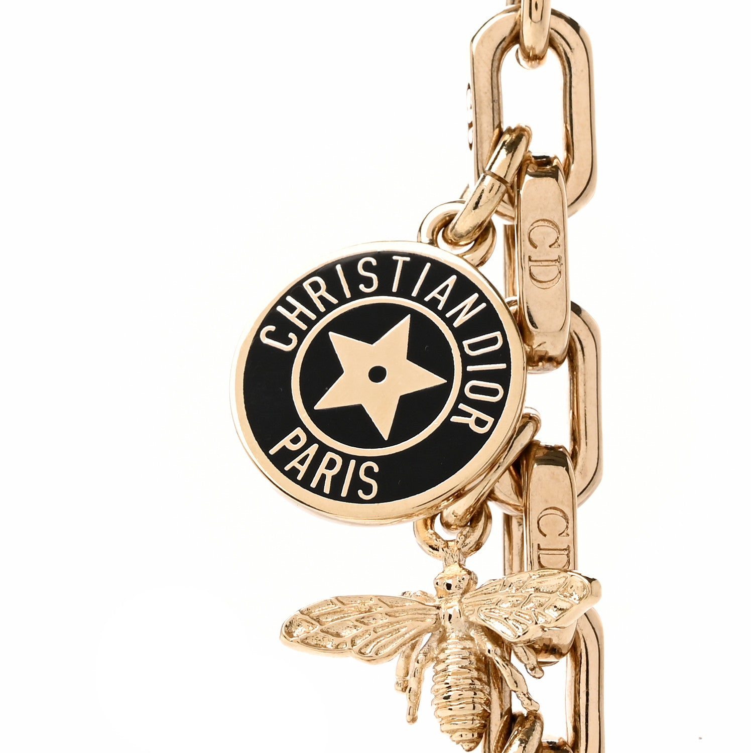 Christian Dior Lacquer 30 Montaigne Bag Charm Gold 3 of 4