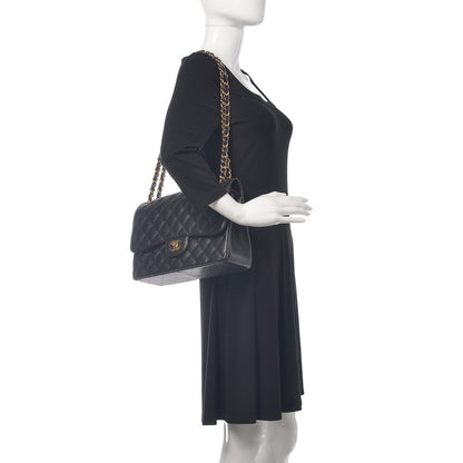 Chanel Caviar Quilted Jumbo Double Flap Black 2 of 16