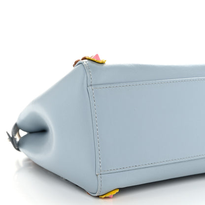 Fendi Nappa Flowerland Mini Peekaboo Iconic Satchel Light Blue 10 of 12