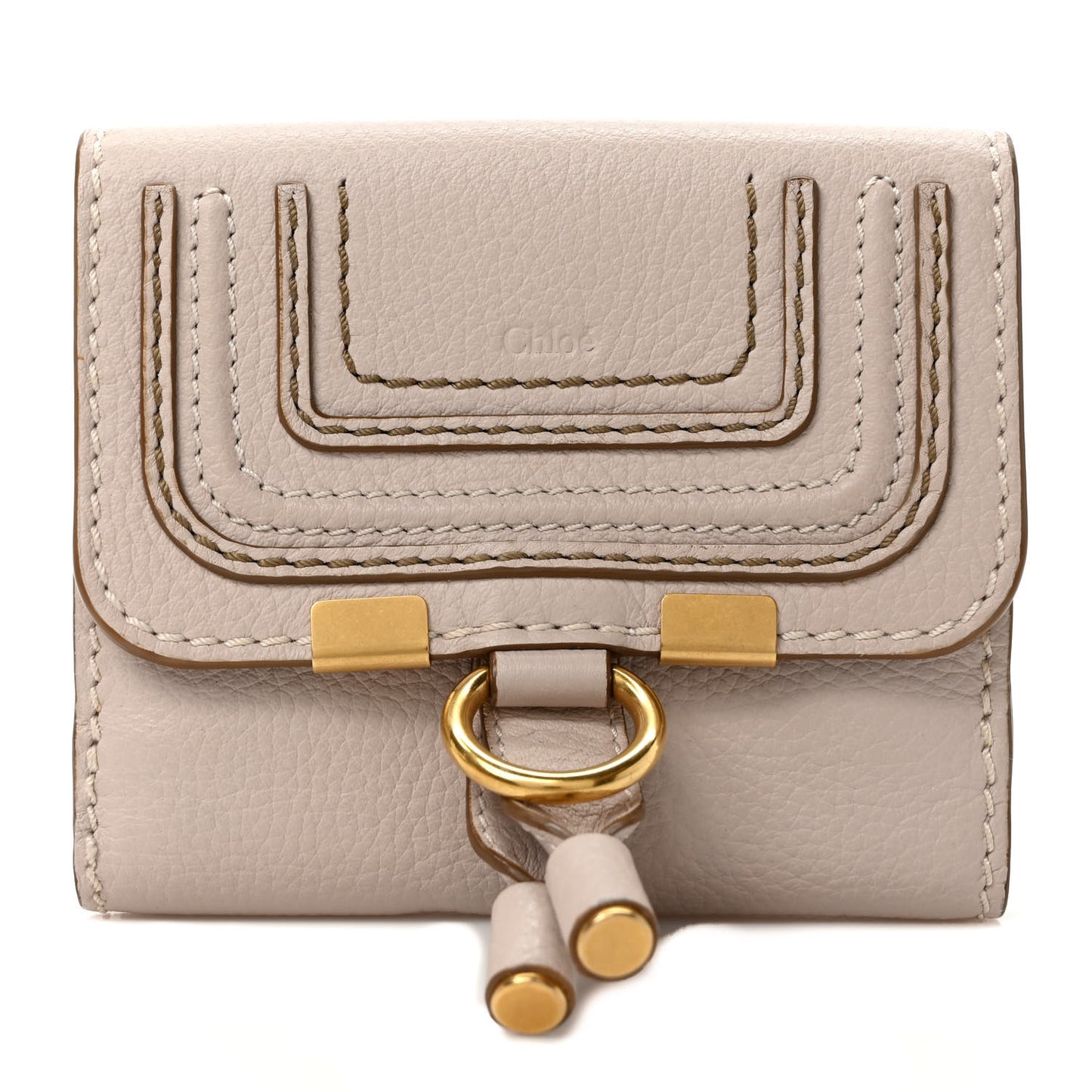 Grained Calfskin Marcie Square Wallet