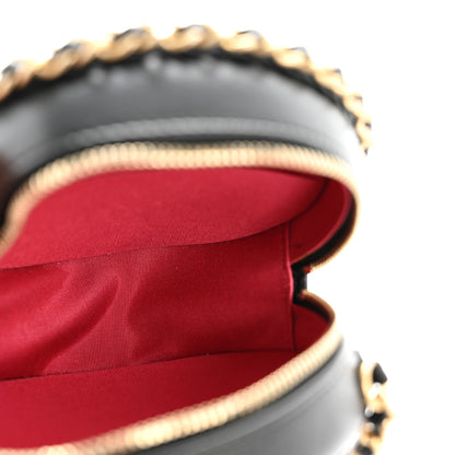 Chanel Lambskin Quilted Chain Around CC Round Clutch With Chain Black 5 of 10