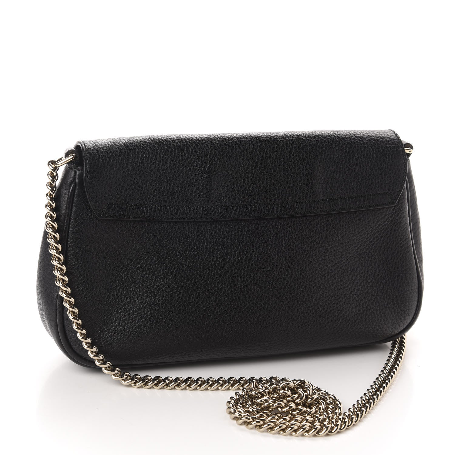 Gucci Pebbled Calfskin Medium Soho Flap Crossbody Black 3 of 10