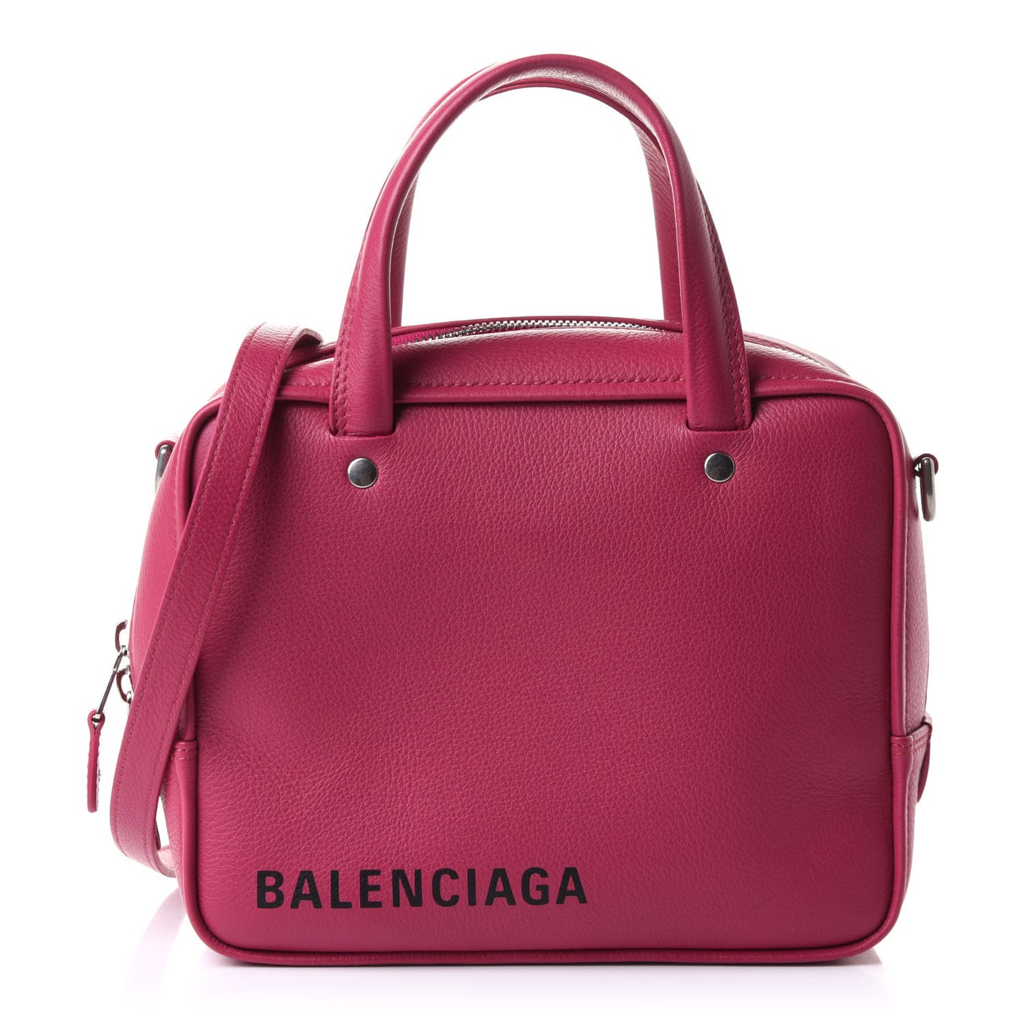 Shiny Day Calfskin XS Triangle Square Bag Pink