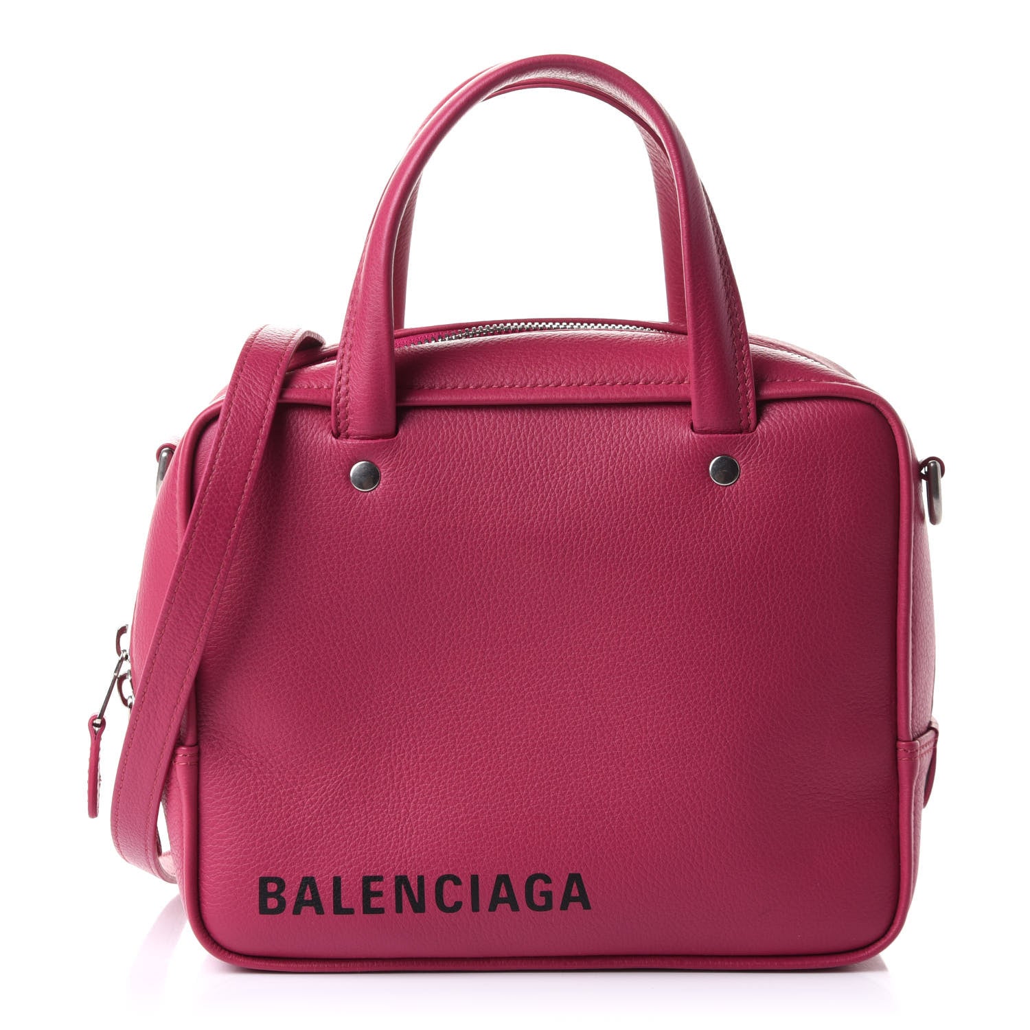 Balenciaga Shiny Day Calfskin XS Triangle Square Bag Pink 1 of 10