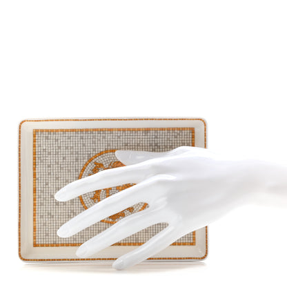 Hermes Porcelain Mosaique au 24 Gold Sushi Plate 2 of 6
