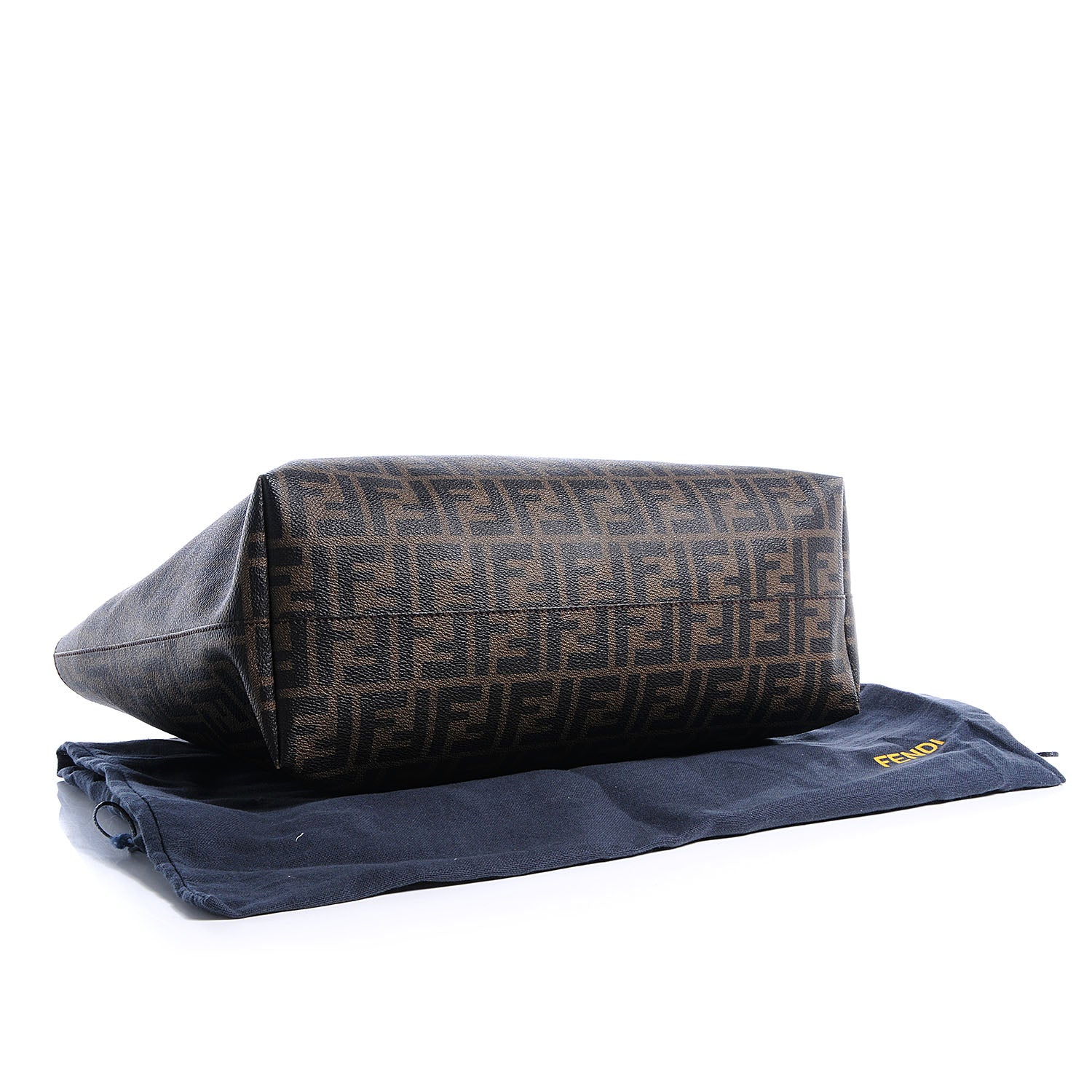 Fendi Zucca Spalmati Medium Roll Tote Tobacco Moro 4 of 10