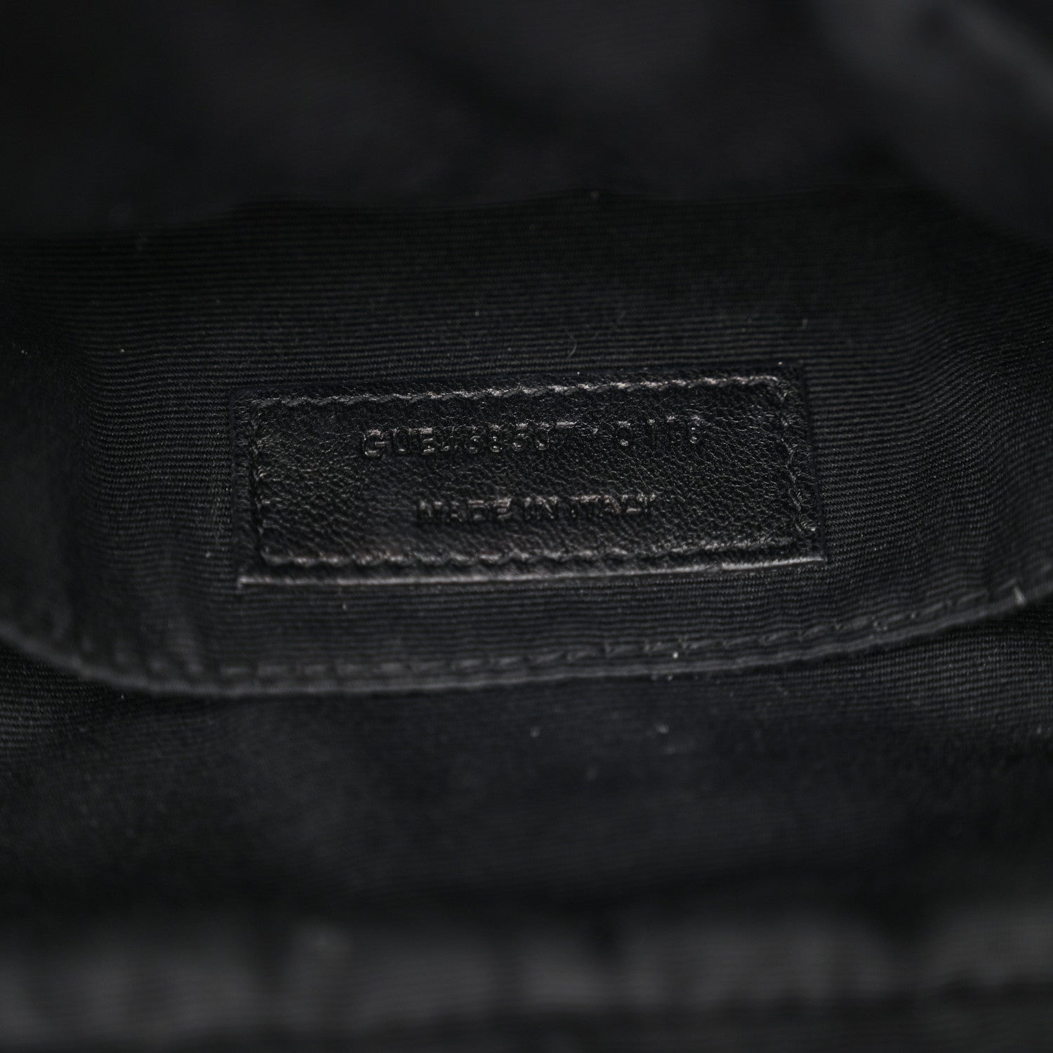Saint Laurent Cracked Shiny Calfskin Matelasse Monogram Lou Camera Bag Black 7 of 11