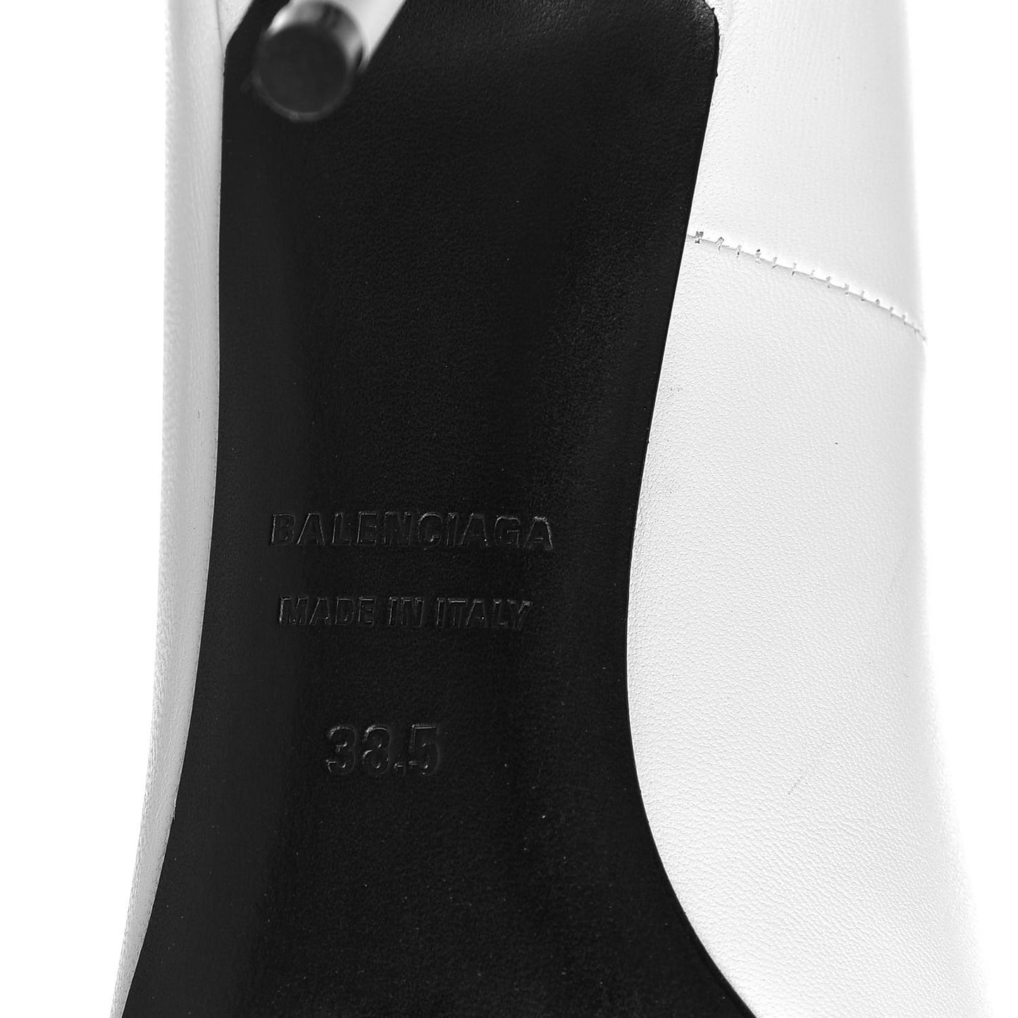 Soft Nappa Square Knife 80mm Pumps 38.5 White