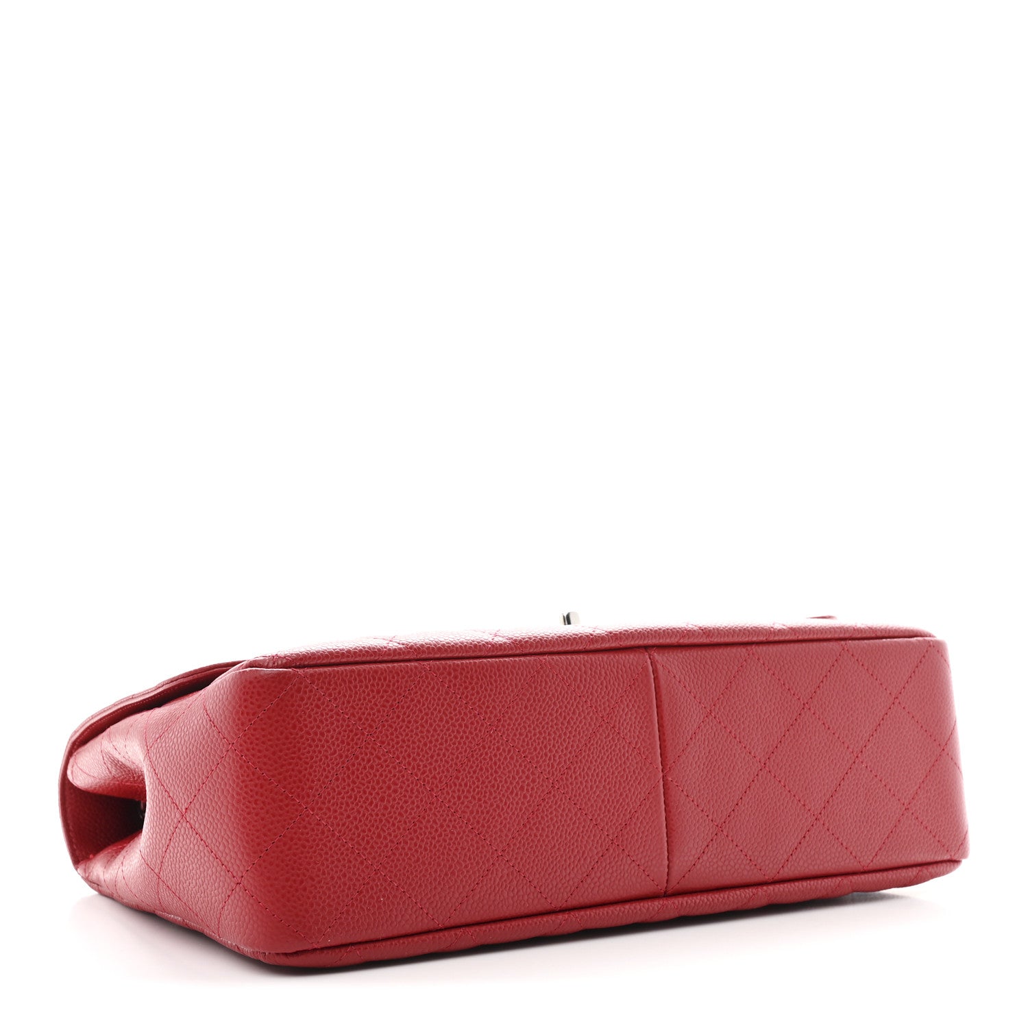 Chanel Caviar Quilted Jumbo Single Flap Red 4 of 11