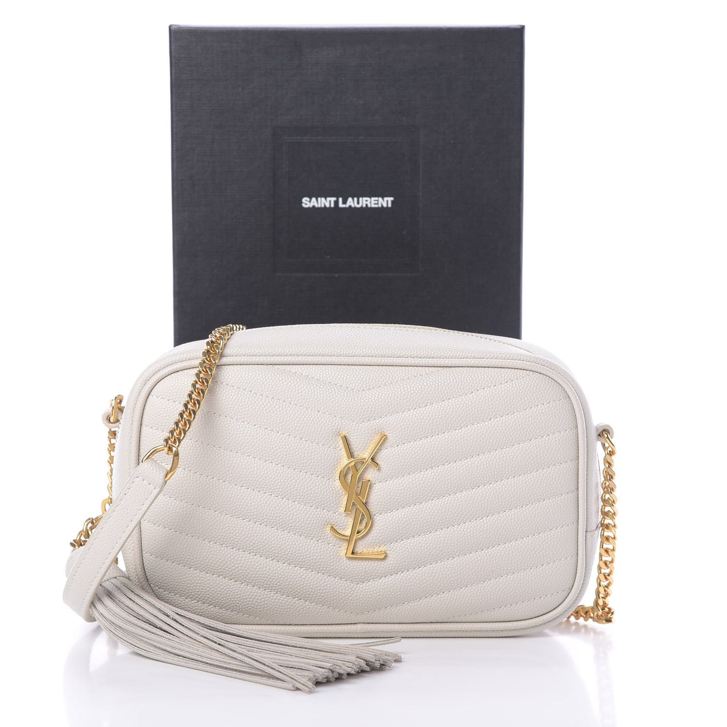 Grain De Poudre Matelasse Monogram Mini Lou Camera Bag Crema Soft