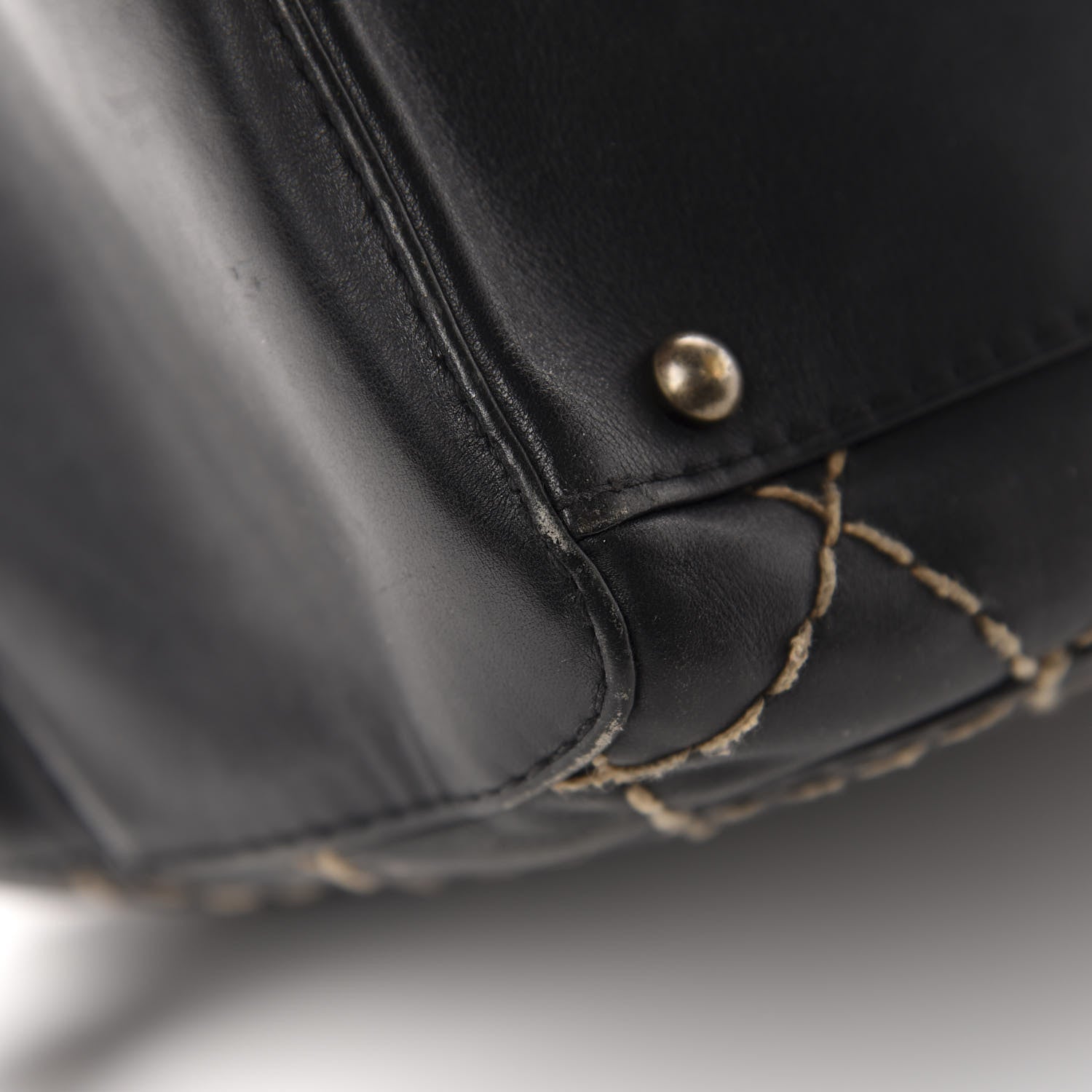 Chanel Calfskin Wild Stitch Top Handle Bag Black 13 of 14