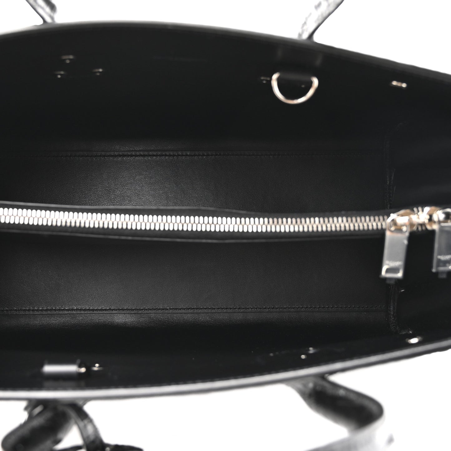 Calfskin Crocodile Embossed Small Sac de Jour Black