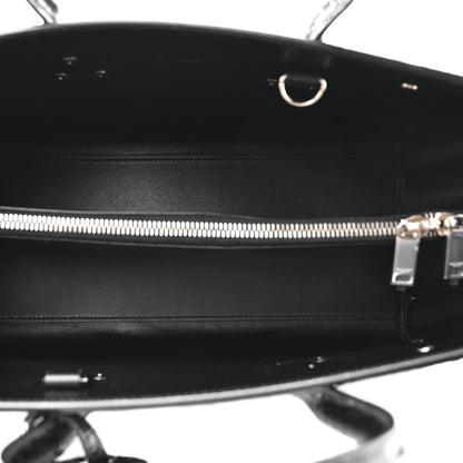 Saint Laurent Calfskin Crocodile Embossed Small Sac de Jour Black 5 of 10