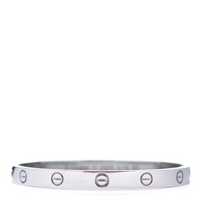 Cartier 18K White Gold LOVE Bracelet 17 2 of 6