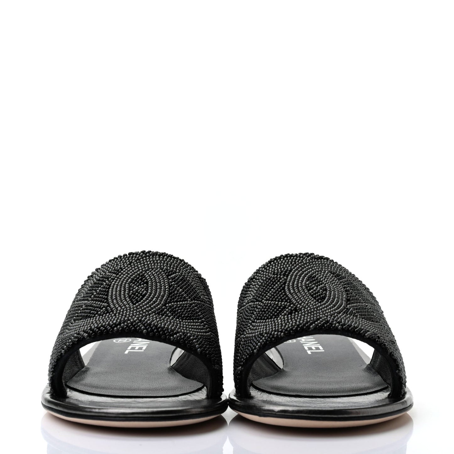 Pearl Embroidery CC Mules 36.5 Black