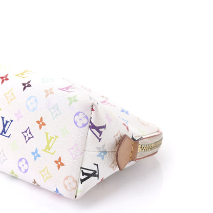 Louis Vuitton Monogram Multicolor Cosmetic Pouch White Litchi 6 of 9