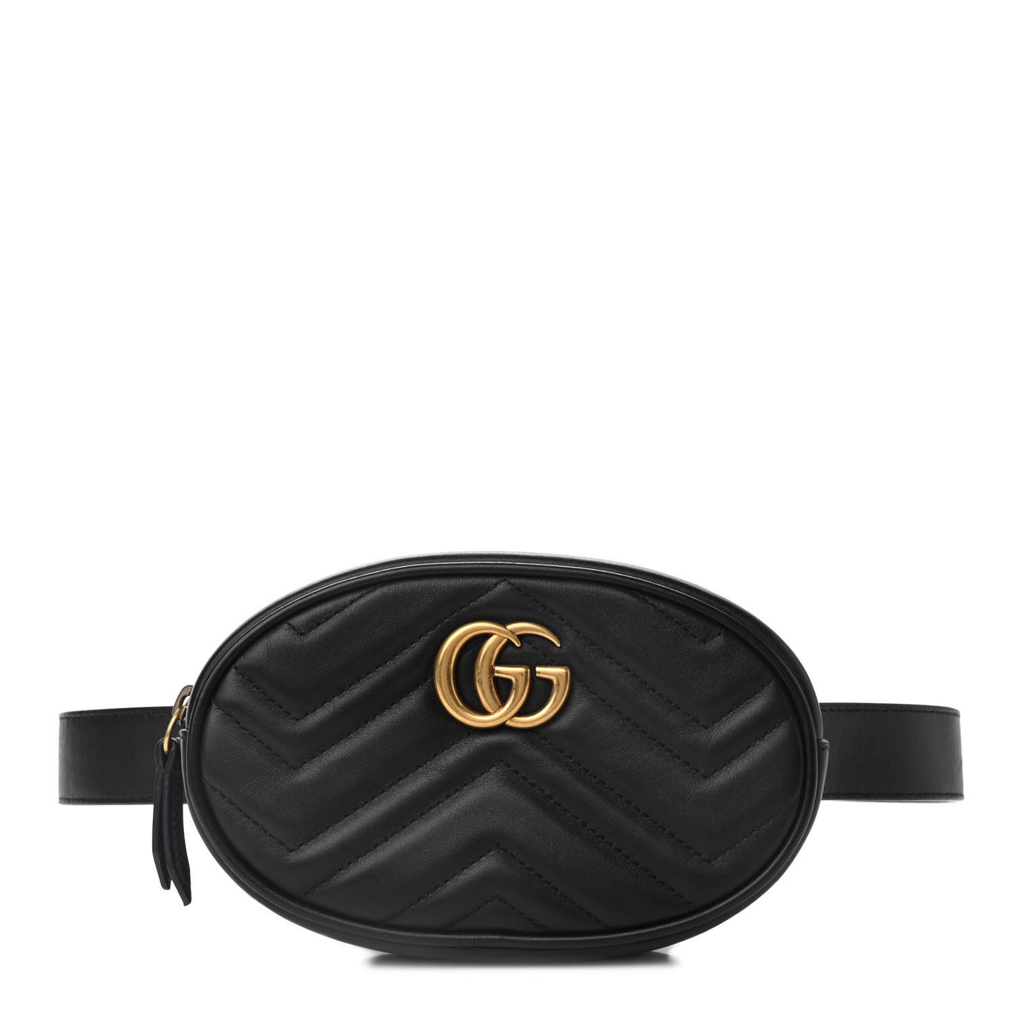 Calfskin Matelasse GG Marmont Belt Bag 85 34 Black