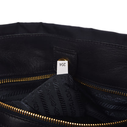 Prada Tessuto Nylon Soft Calf Tote Blue 7 of 8
