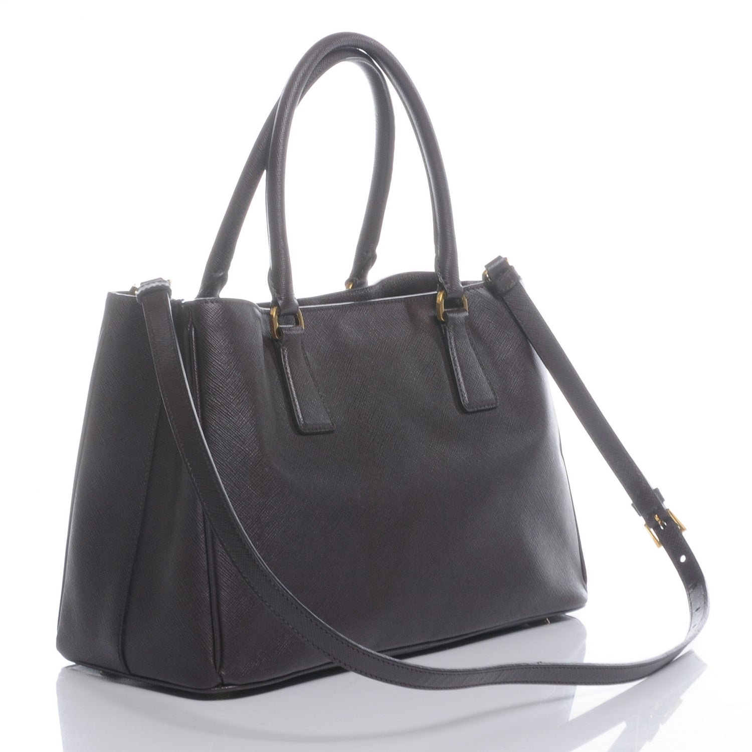 Prada Saffiano Lux Medium Tote Bordeaux 4 of 10