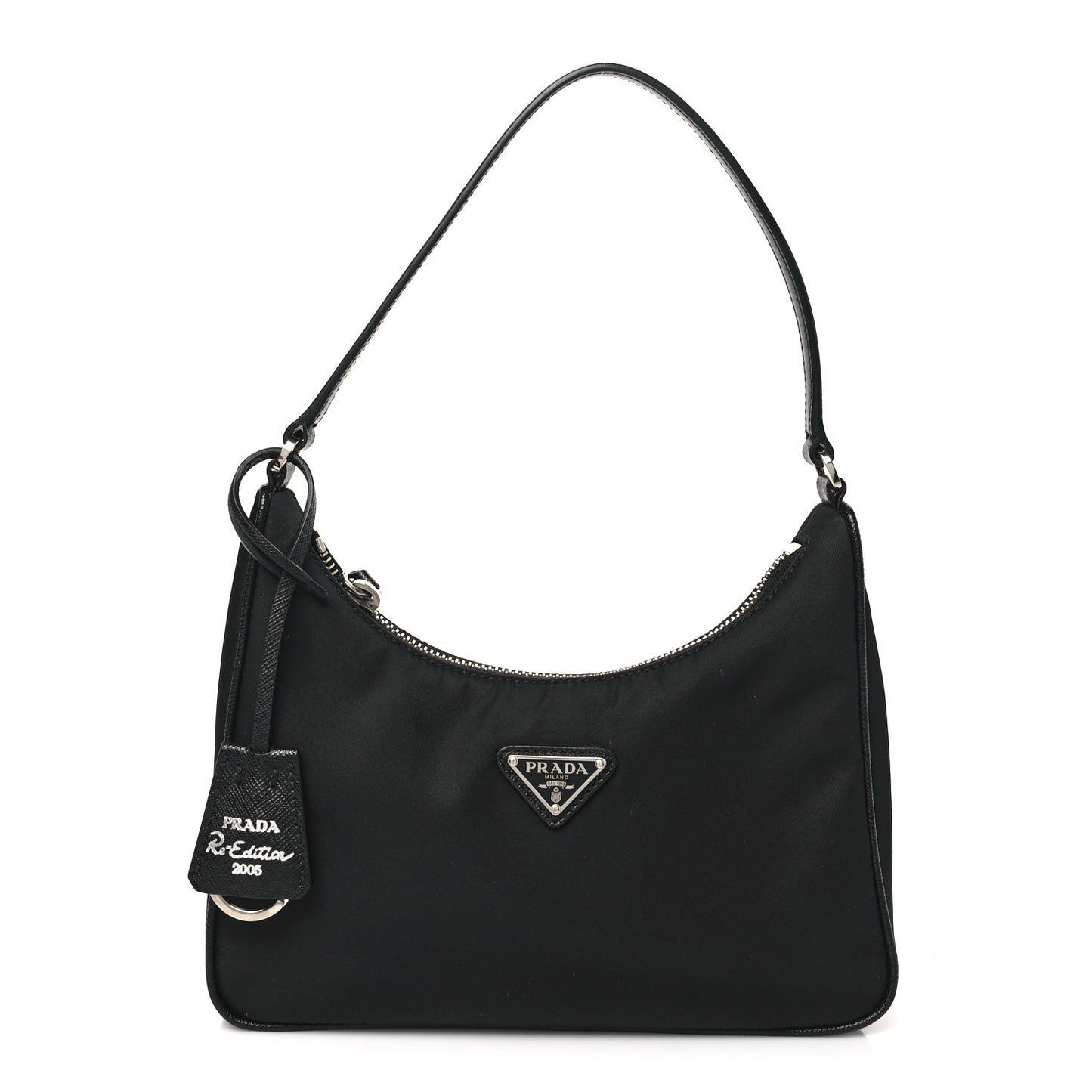 Tessuto Nylon Saffiano Mini Re-Edition 2005 Bag Black