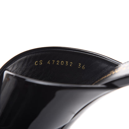 Saint Laurent Patent LouLou 95 Mule Sandals 36 Black 7 of 10