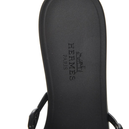 Hermes Rubber Chaine d'Ancre Rivage Sandals 35 Black 7 of 8