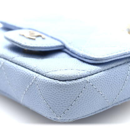 Chanel Caviar Quilted Mini Chain Belt Bag Light Blue 10 of 10
