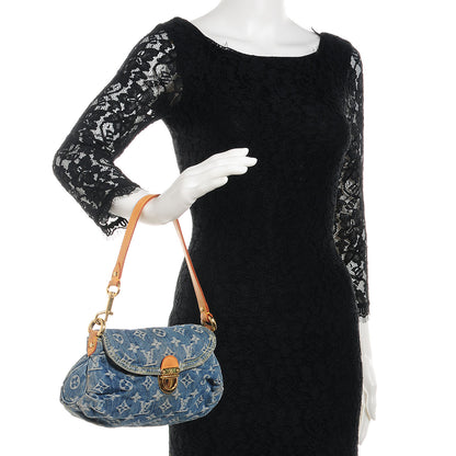 Louis Vuitton Monogram Denim Mini Pleaty Blue 2 of 7