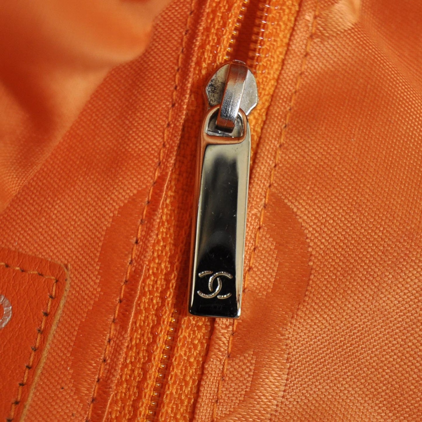 Calfskin Quilted Large Cambon Flap Brown Beige