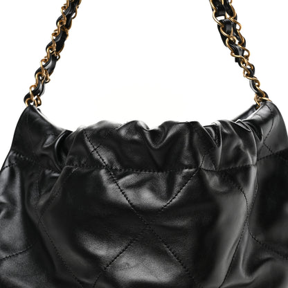 Chanel Shiny Calfskin Quilted Small Chanel 22 Black 9 of 11